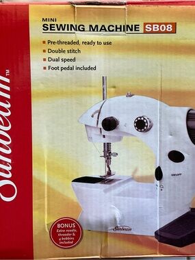 Sunbeam White Mini Sewing Machine SB08